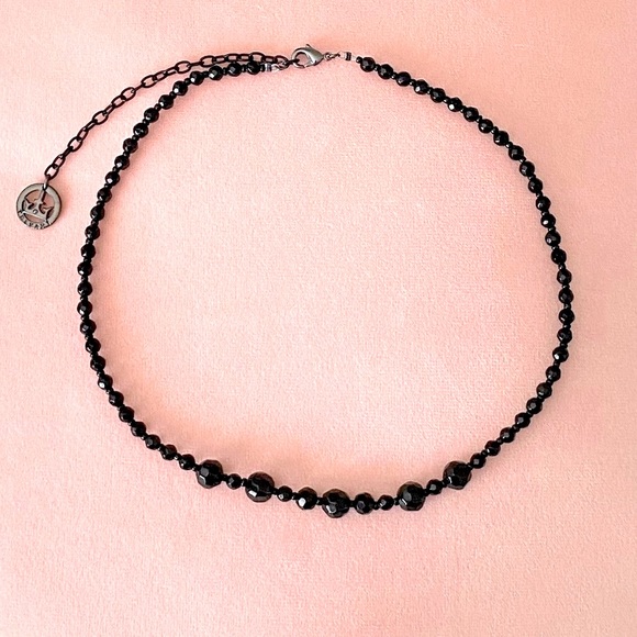 Trifari Jewelry - Trifari Crown Label Black Bead Necklace